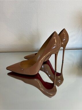 Christian Louboutin Pigalle Follies Patent Pointed Stiletto Pumps 100 mm